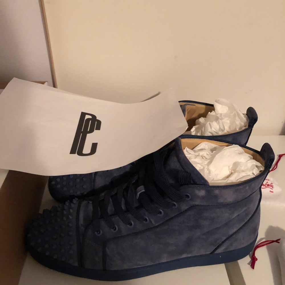 Christian Louboutin Lou Spikes Orlato Flat Sneakers - Picture 8 of 13